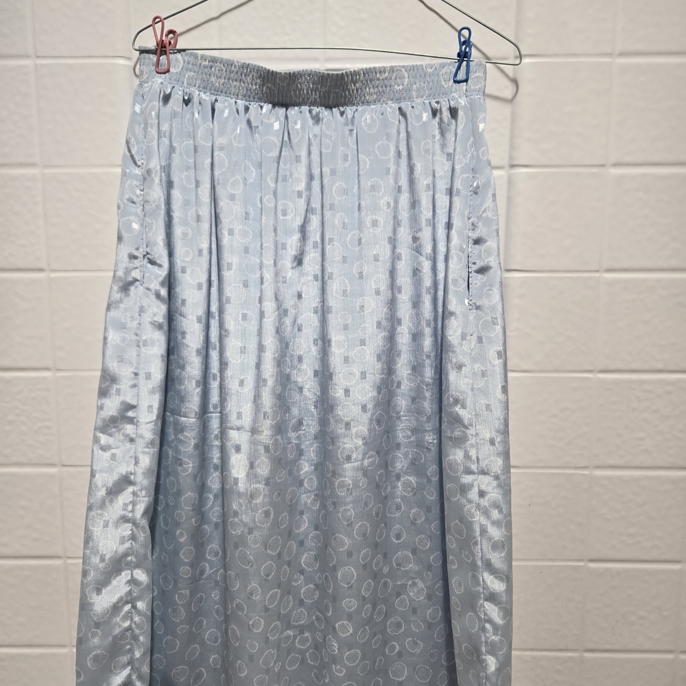 Elegant Blue Patterned Skirt Vintage